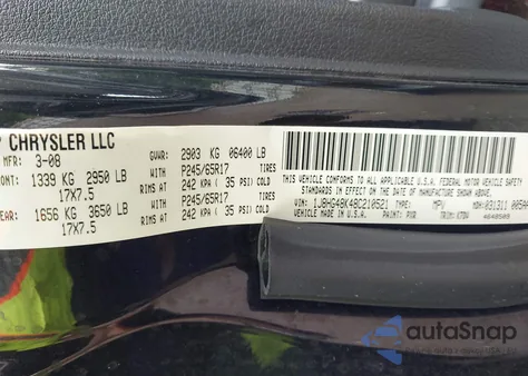 2008 Jeep Commander Sport from USA, damaged, VIN 1J8HG48K48C210521